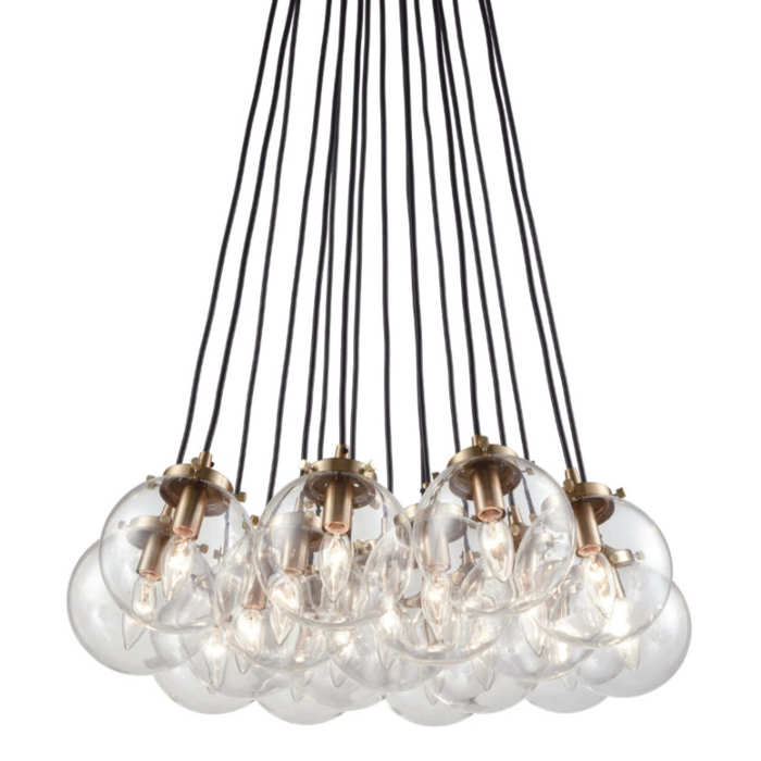 17-Light Midcentury Modern Globes Chandelier