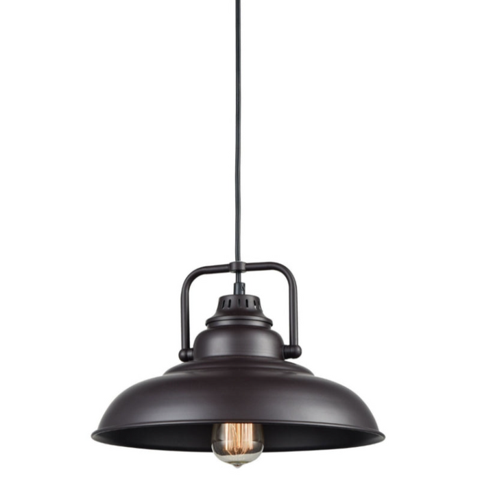 1-Light Curved Wide Pendant