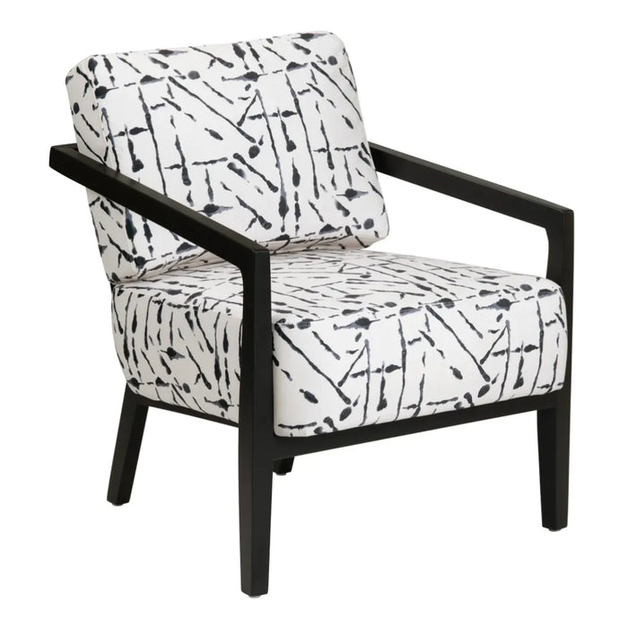 Modern Rorschach Black and White Accent Chair