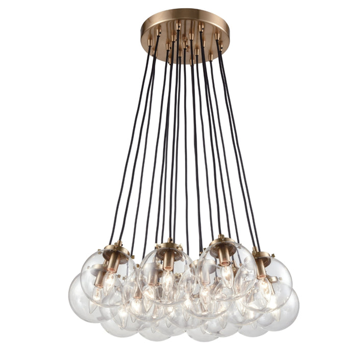 17-Light Midcentury Modern Globes Chandelier