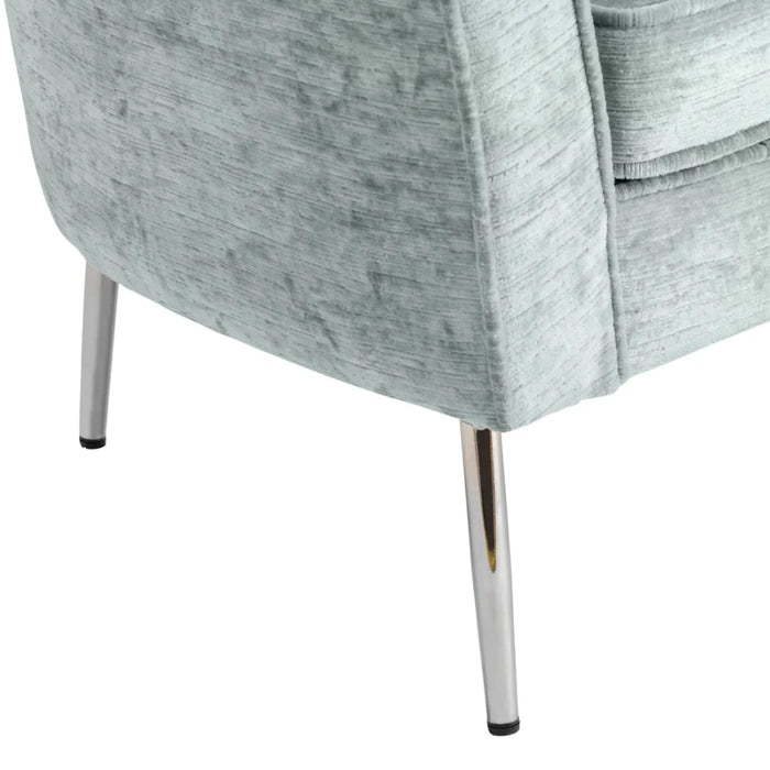 Upholstered Light Grey Accent Chair