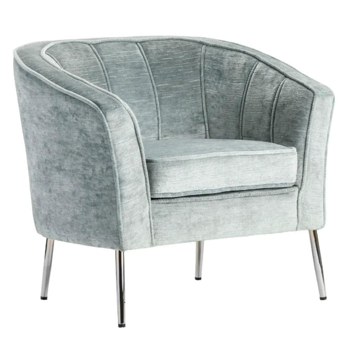 Upholstered Light Grey Accent Chair