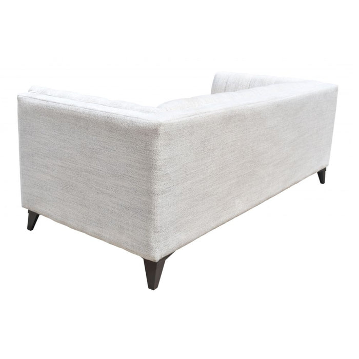 Upholstered White Fabric Sofa