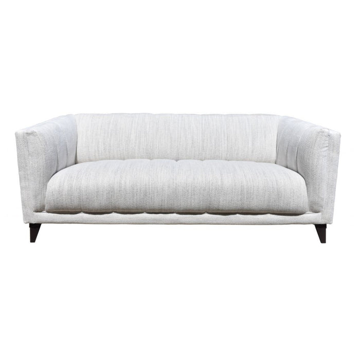 Upholstered White Fabric Sofa