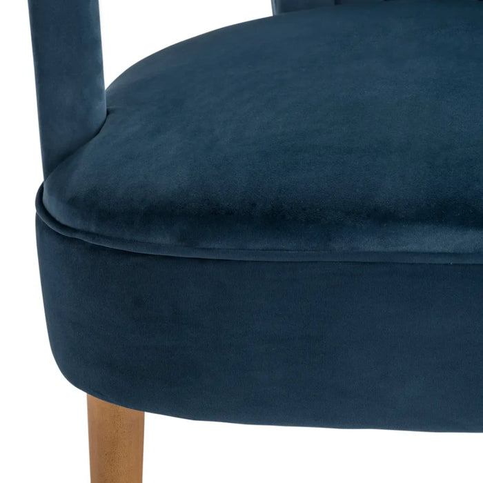 Upholstered Velvet Teal Blue Accent Chair