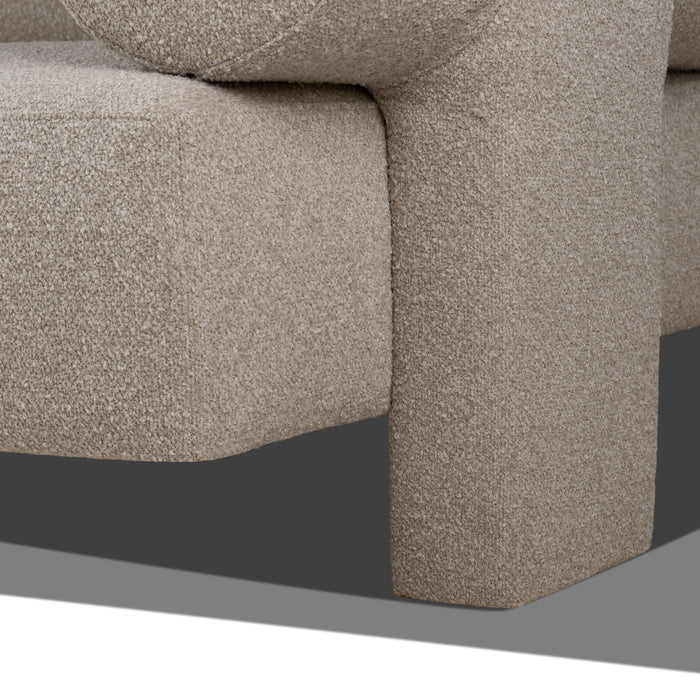 Modern Gray Boucle Sofa