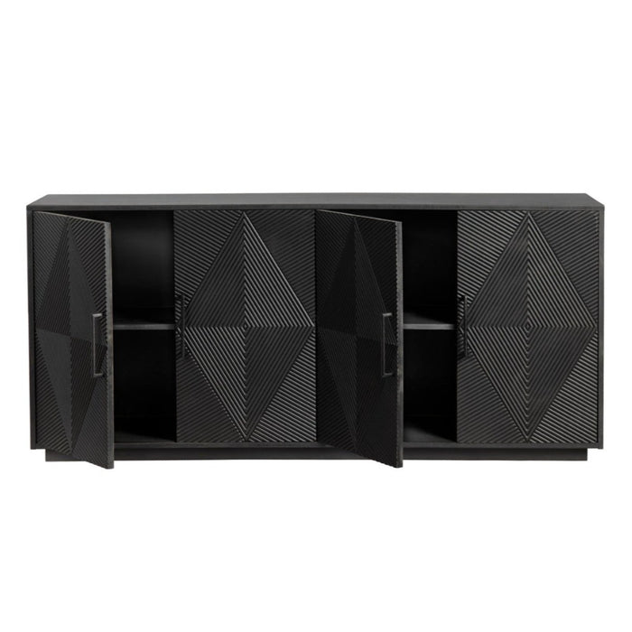 Black Diamond Wood Door Buffet