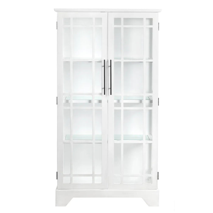 White Waverly Glass Door Curio