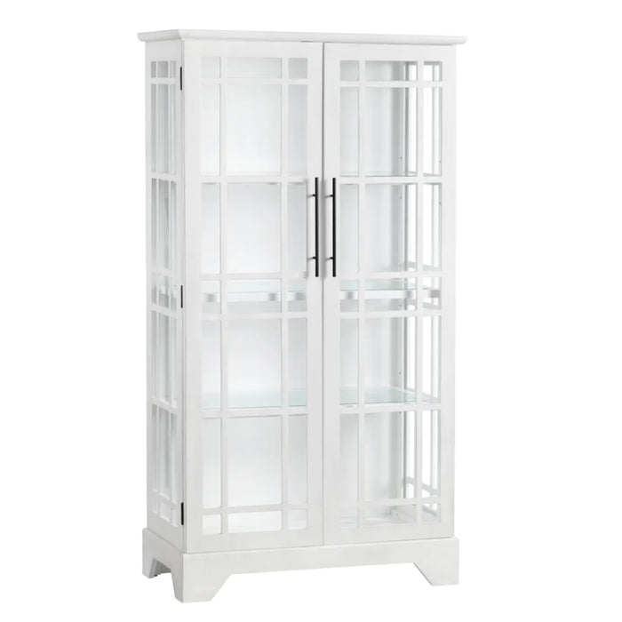 White Waverly Glass Door Curio