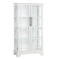 White Waverly Glass Door Curio