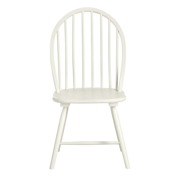 White Slat Back Dining Chairs - Set of 2