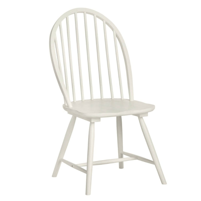 White Slat Back Dining Chairs - Set of 2