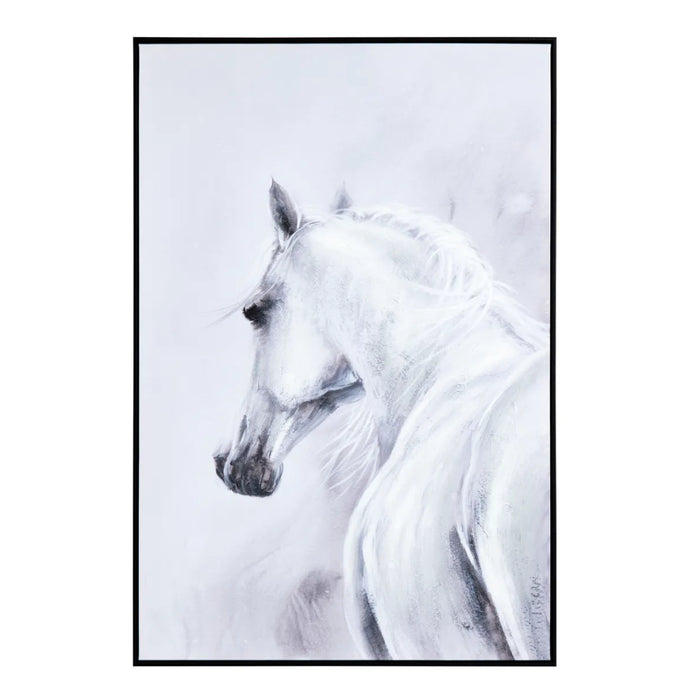 White Horse Canvas Wall Art