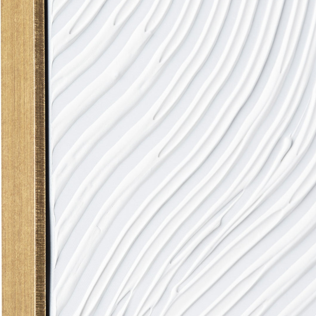 White Waves Modern Wall Art