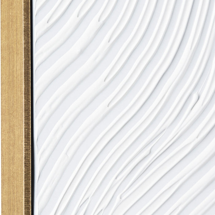 White Waves Modern Wall Art