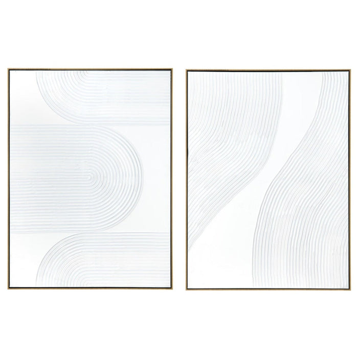 White Waves Modern Wall Art