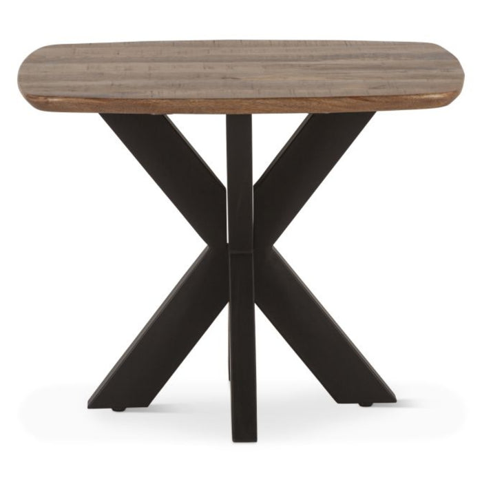 X Shaped Mango Wood Accent Table