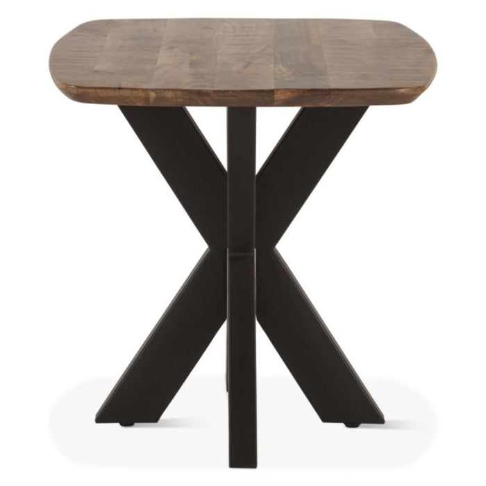 X Shaped Mango Wood Accent Table