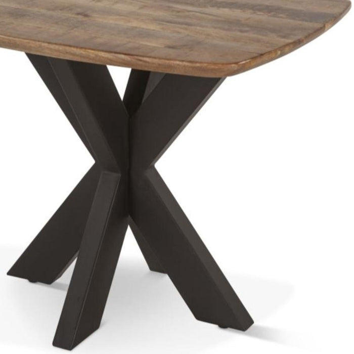 X Shaped Mango Wood Accent Table