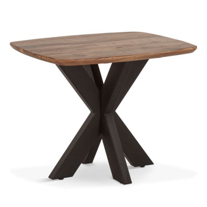 X Shaped Mango Wood Accent Table