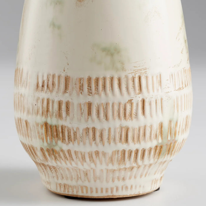 Large Olive Pearl Glaze Vase