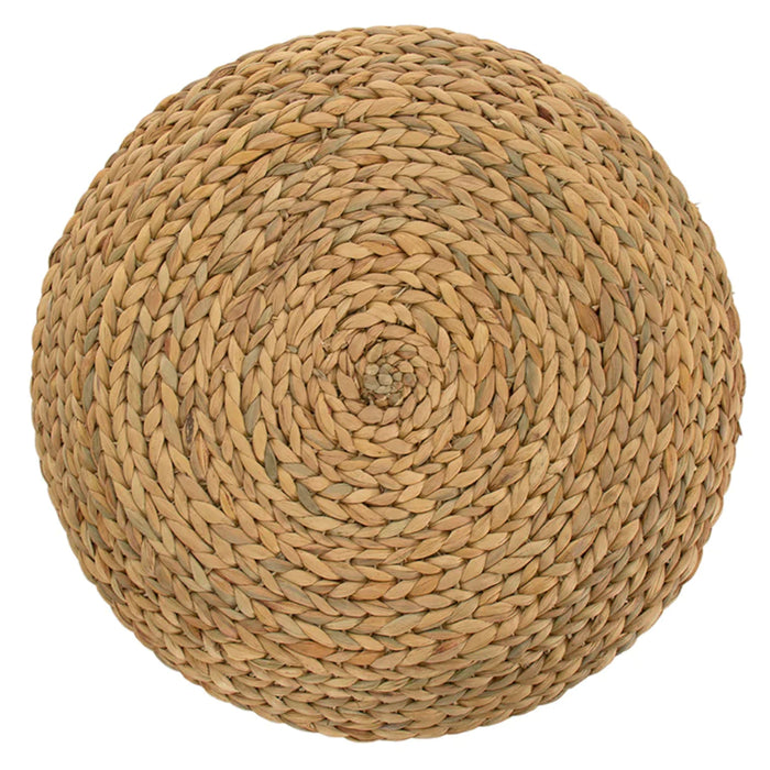 Natural Woven Floor Pouf