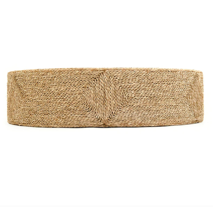 Natural Large Woven Pouf