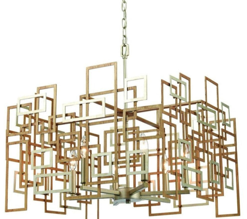 Abstract Metal Geo Glam Chandelier