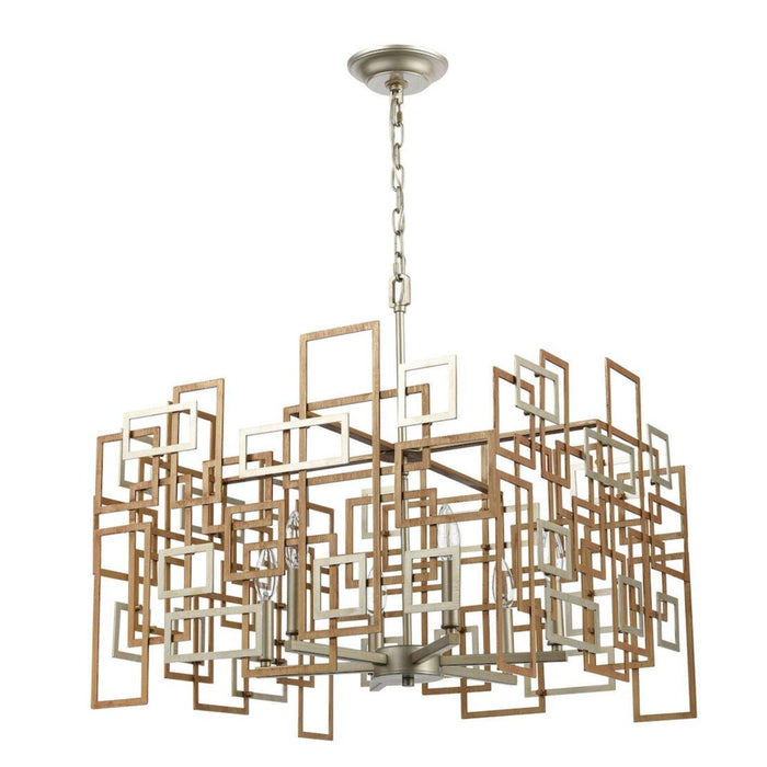 Abstract Metal Geo Glam Chandelier