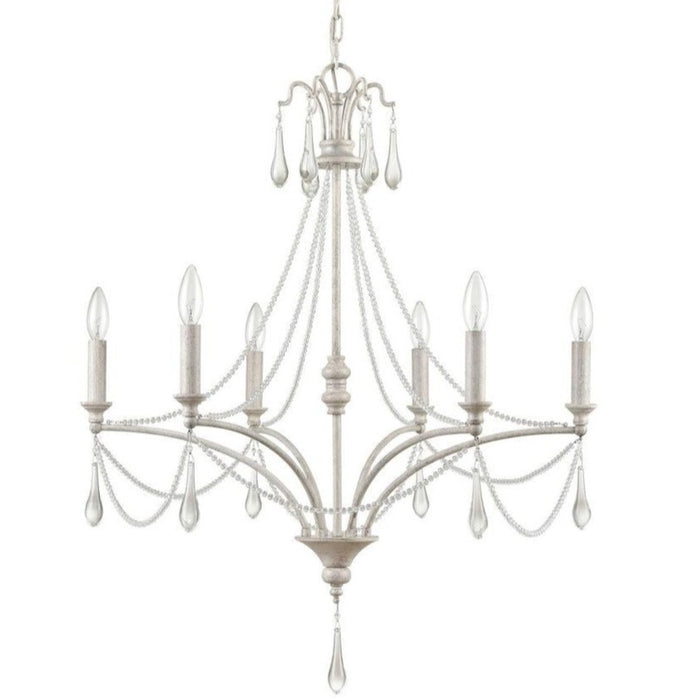 White French Crystal Drop Chandelier