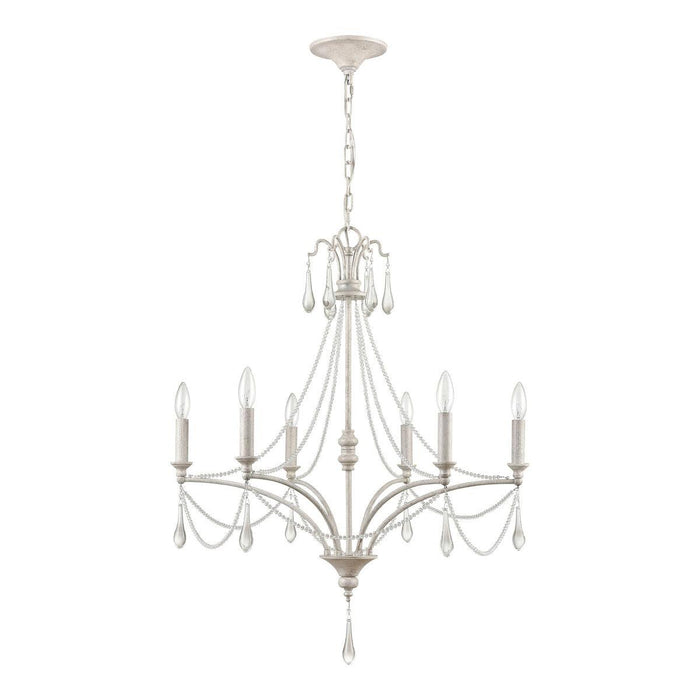 White French Crystal Drop Chandelier