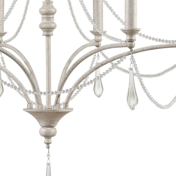 White French Crystal Drop Chandelier