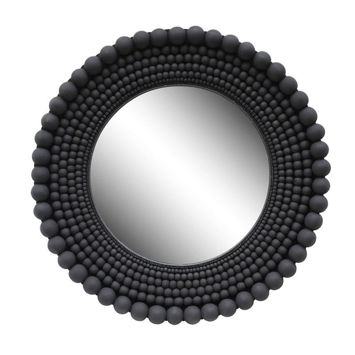 Beaded Boho Round Mirror