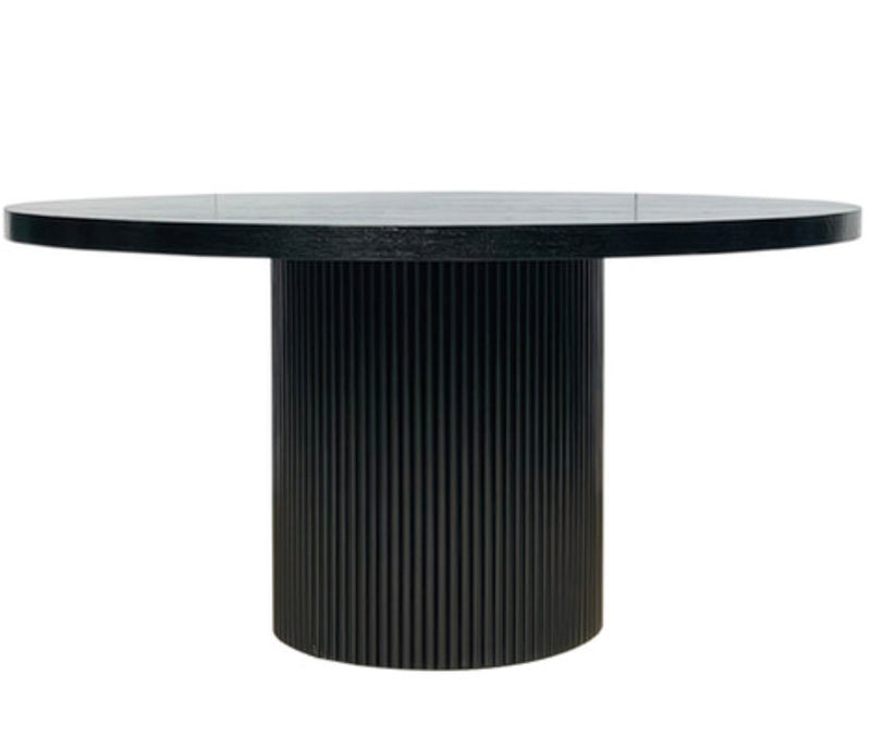 Black Elle Mindi Wood Round Dining Table