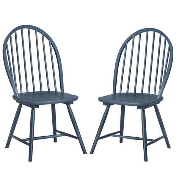 Parker Blue Slat Back Dining Chair - Pair