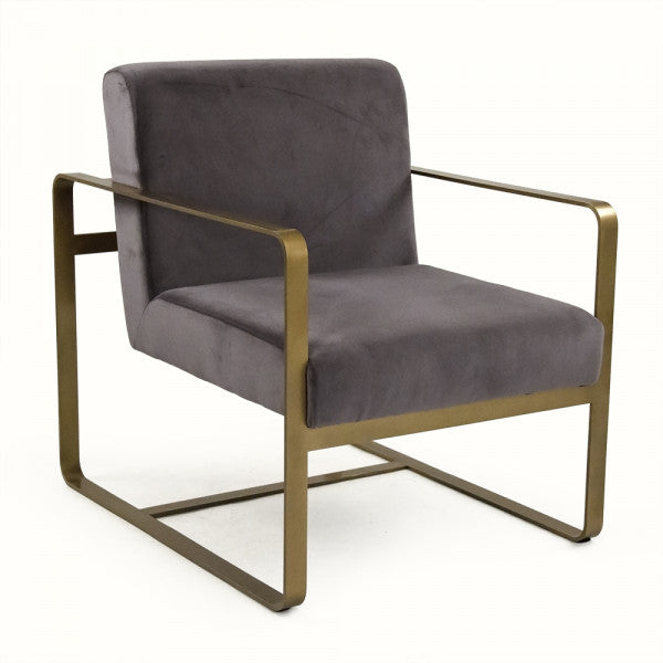 Burnished Gold Brown Club Chair