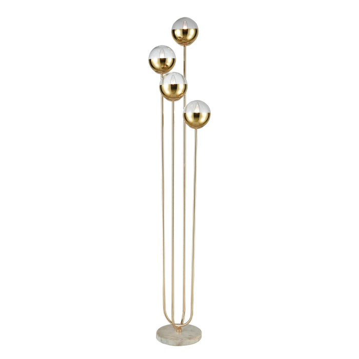 4-Light Flower-evocative Floor Lamp