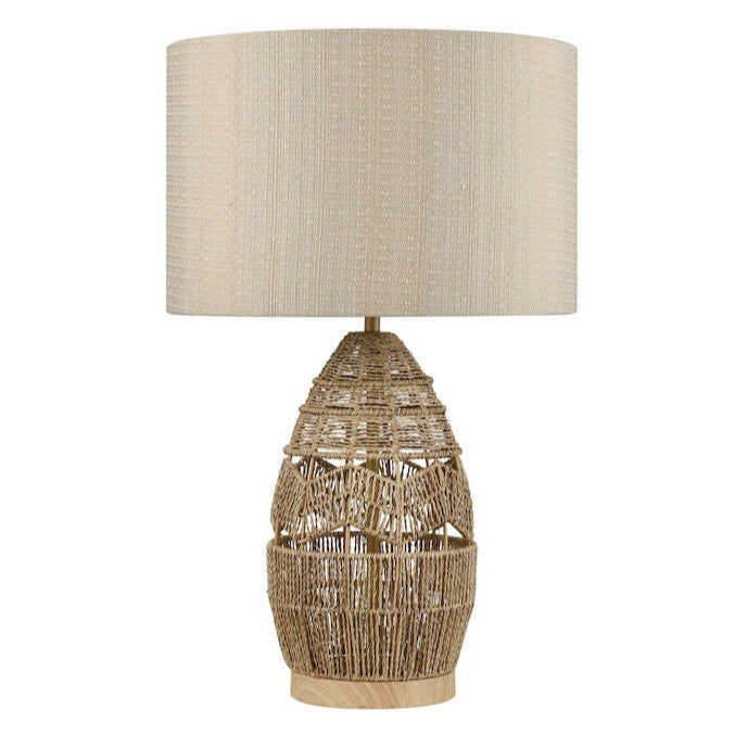 Transitional Basket-Style Table Lamp