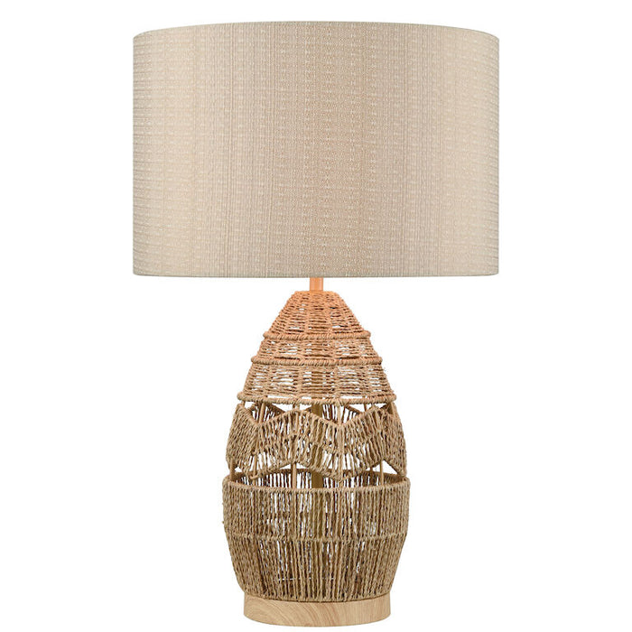 Transitional Basket-Style Table Lamp