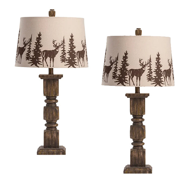 Rustic Woods Table Lamp - Set