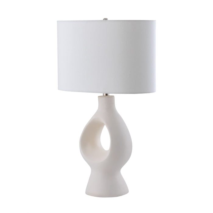 Off-White Sculptural Table Lamp