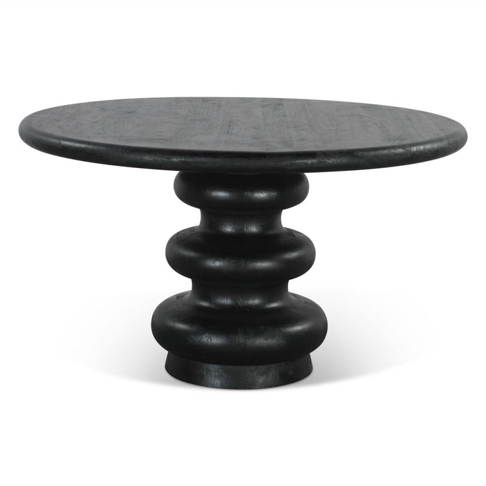 Modern Black Round Dining Table