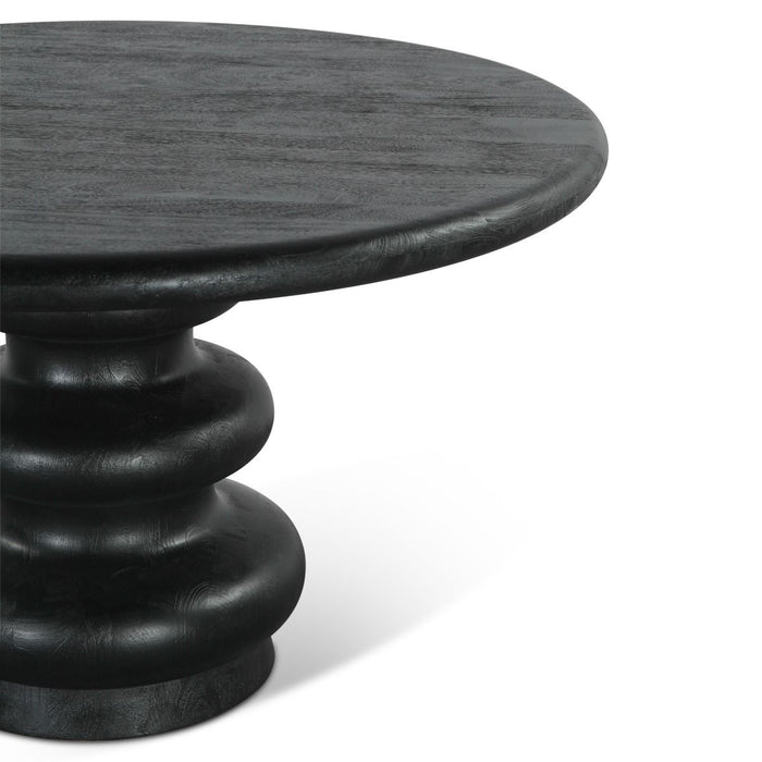 Modern Black Round Dining Table