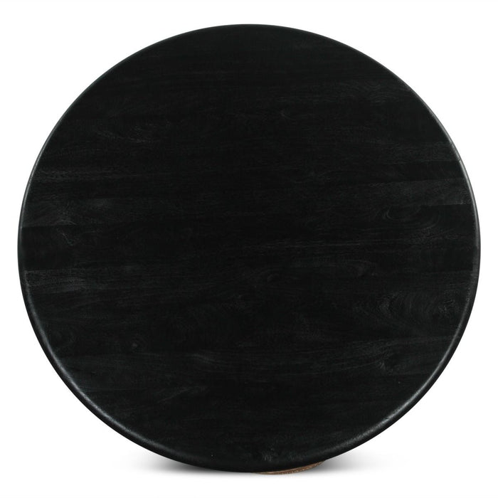 Modern Black Round Dining Table