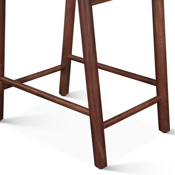 Modern Half-back Walnut Counter Stool