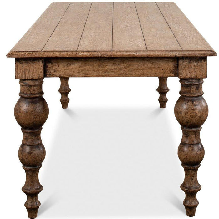 Golden Oak Spindle Leg Table