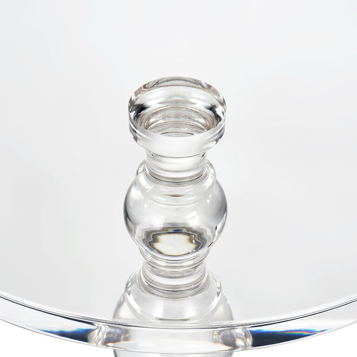 Glam Crystal Clear Round Accent Table