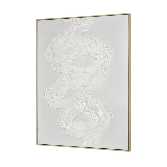 White Swirls Hand Painted Wall Art