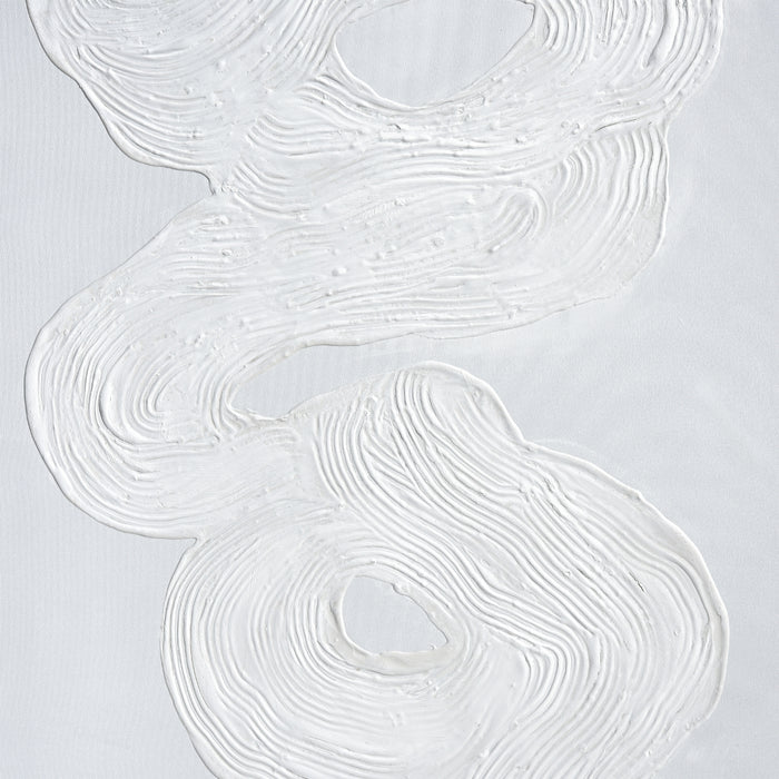 White Swirls Hand Painted Wall Art