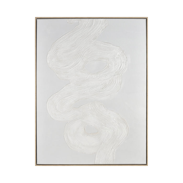 White Swirls Hand Painted Wall Art